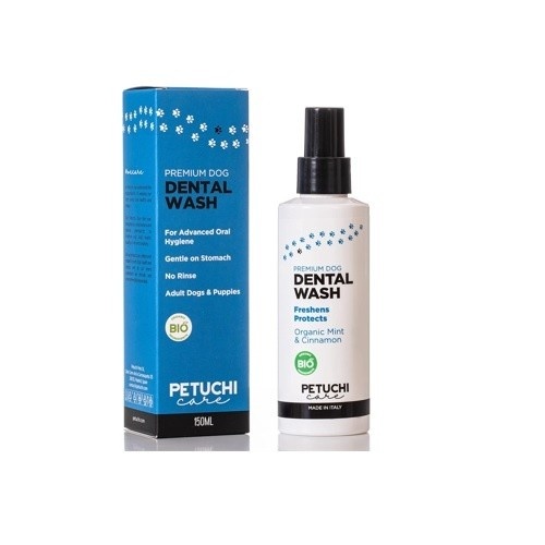 Spray dental bio PETUCHI com aroma de canela para cães