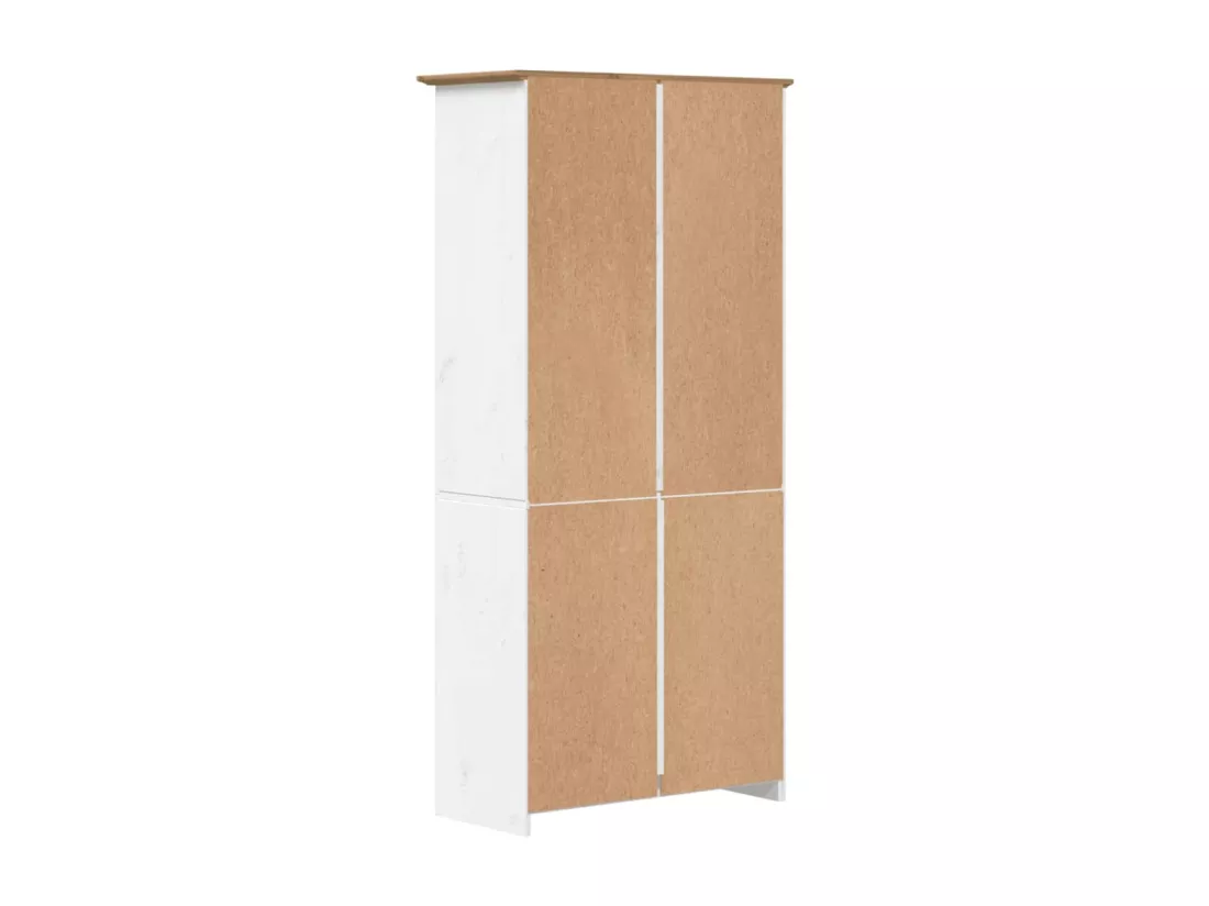 Bibliothèque BODO marron 80x38x180 cm bois pin massif 5 niveaux