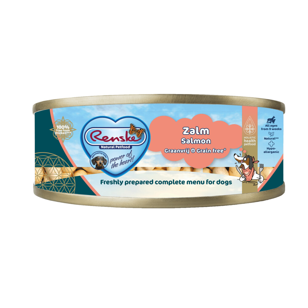 24x Renske Blik Vers Gestoomd Complete Menu Zalm Graanvrij95 gr