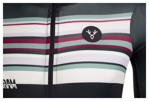 Maillot Manches Courtes LeBram Arpettaz Vert Coupe Ajustée