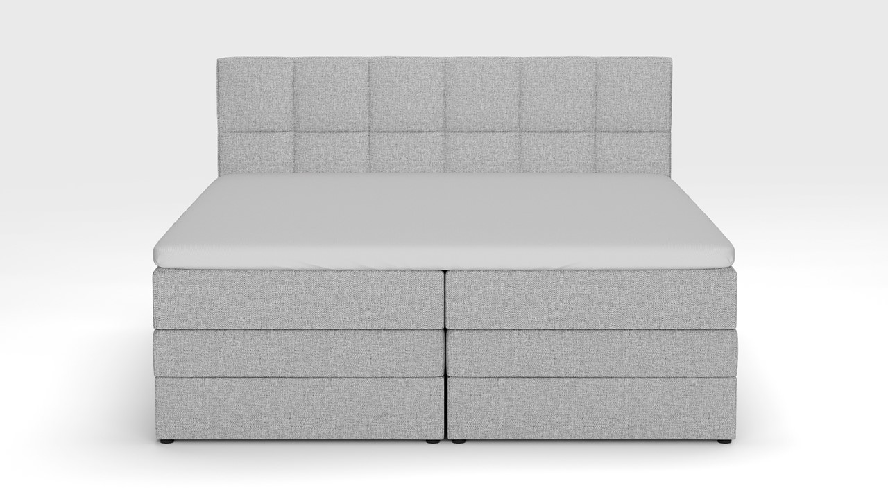 Opbergboxspring Jade - Linen touch light grey