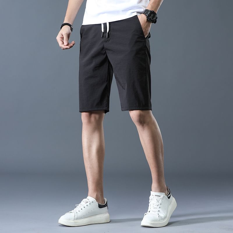 Lefitt - Mid Rise Plain Shorts