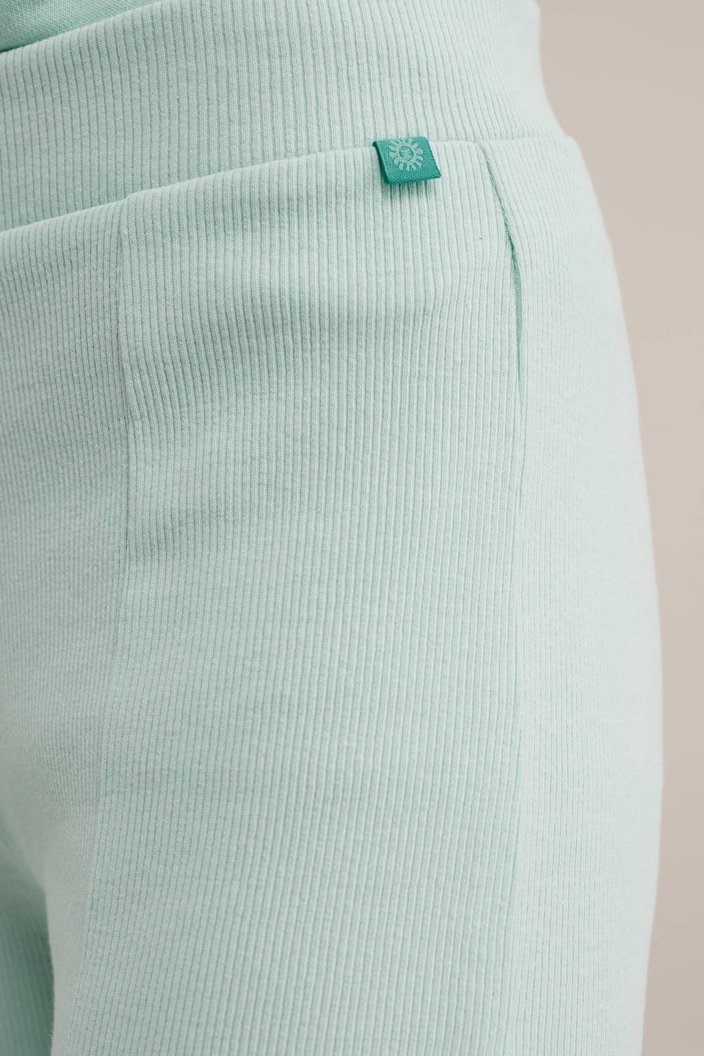 WE Fashion flared broek mintgroen