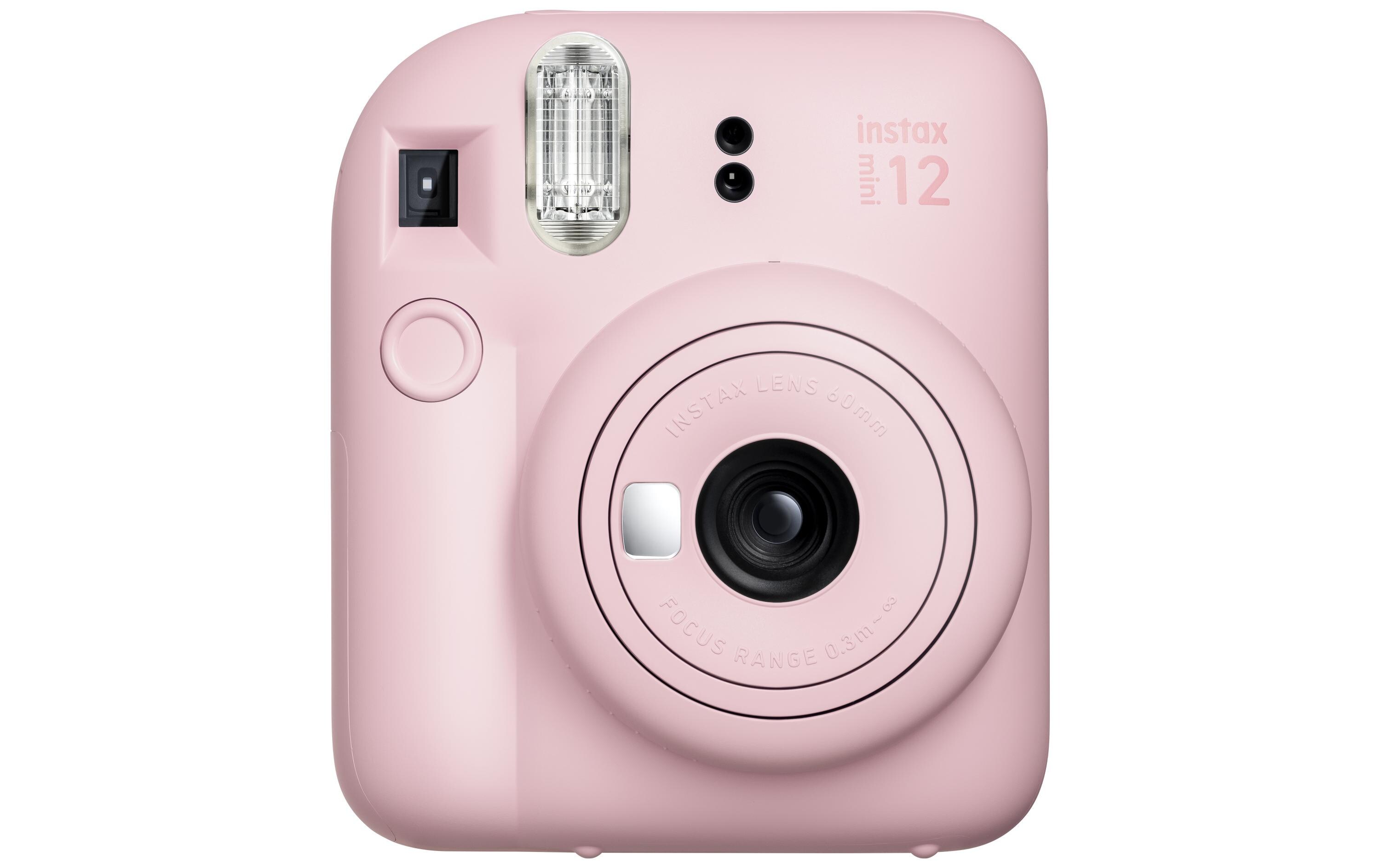 Fotokamera Instax Mini 12 PinkSofortbildkamera mit Blitz und Selfie-Modus