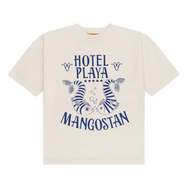 Maison Mangostan T-Shirt Hotel Playa Coton Bio | Ecru