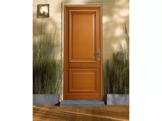 Porte D'Entrée Bois Pleine, Safran, H,215Xl,90 P,Gauche Côtes Tableau