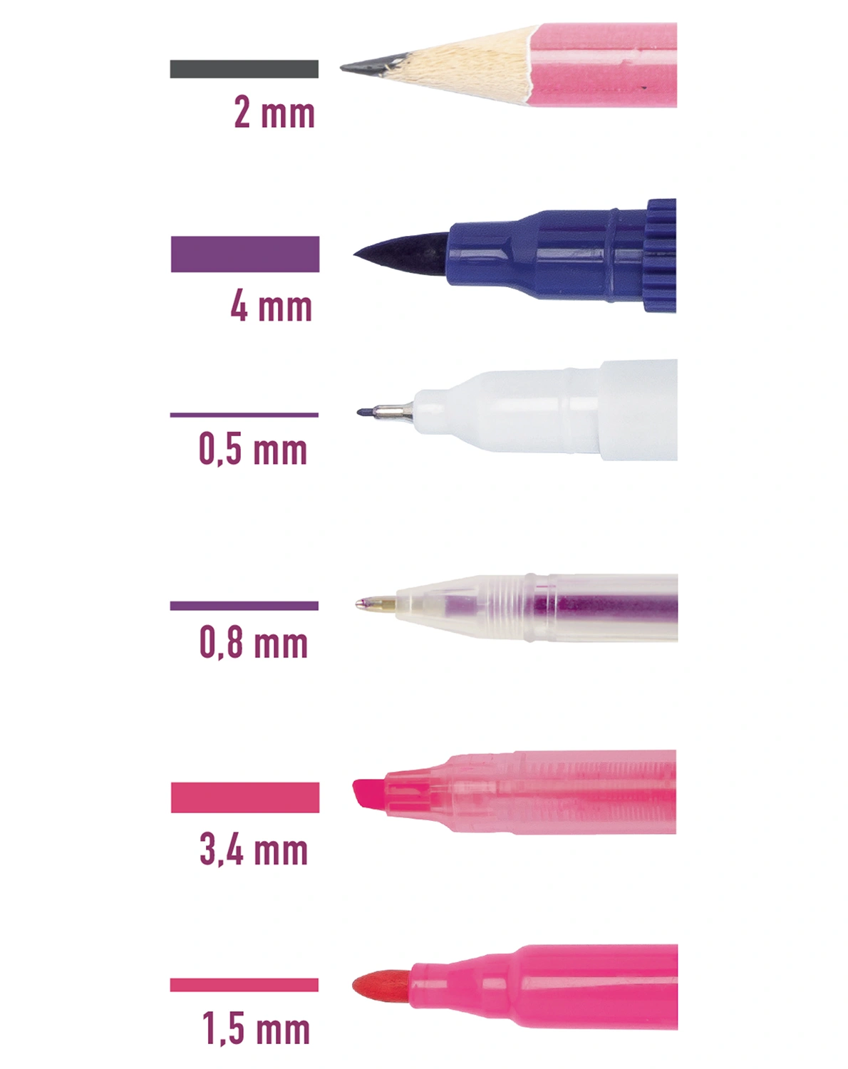 Kreativ-Stifte-Set PFERDEFREUNDE 6er Pack