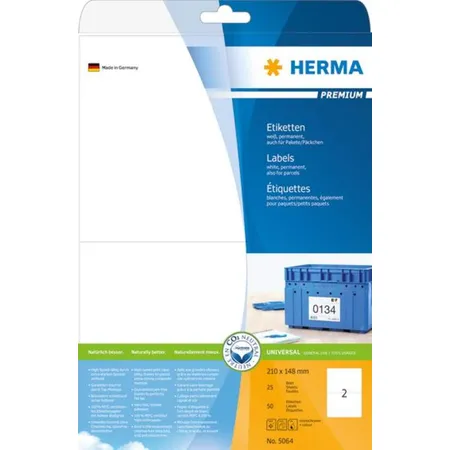 HERMA Etiketten Premium, weiß, 210 x 148mm, 50 Stück