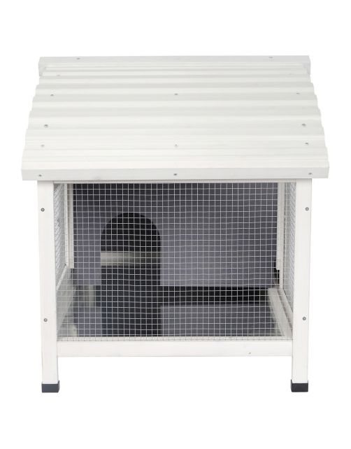 Adori Konijnenhok Jax - Dierenverblijf - 117x70x74 cm Grijs Wit