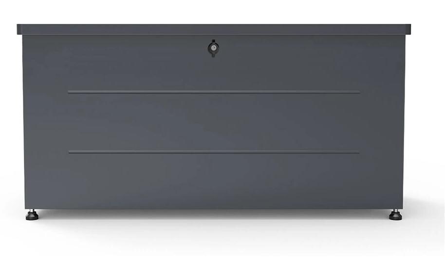 Gartenbox 1150 x 500 x 575 mm Schwarz<br>Wetterfeste und abschliessbare Aufbewahrungsbox