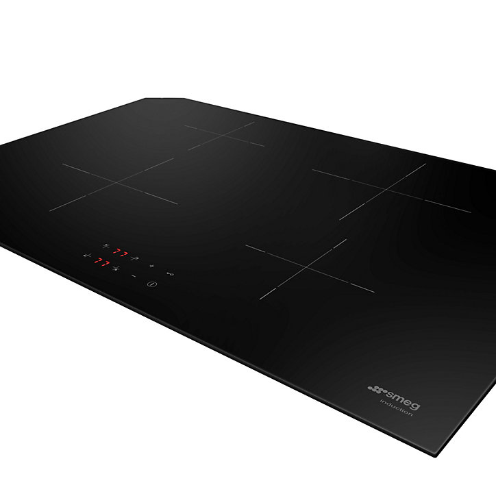 Plaque de cuisson à induction 4 foyers Universel l. 75 cm SI2741D Smeg verre noir