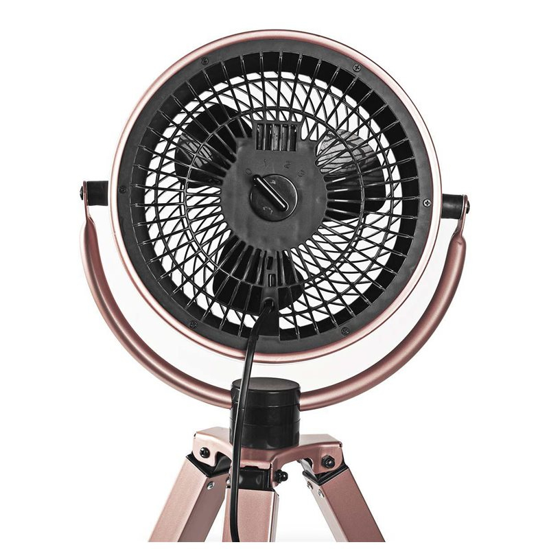 10 Zoll 45W Dreibein Ventilator Tripod Lüfter im Retro Look mit 3 Stufen Verstellbar 90-130cm (FNTR20CPK10) - Pink
