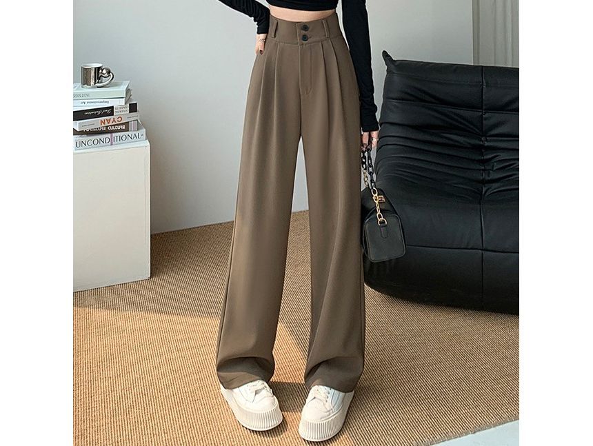Janunu - High Rise Plain Wide Leg Pants (verschillende ontwerpen)