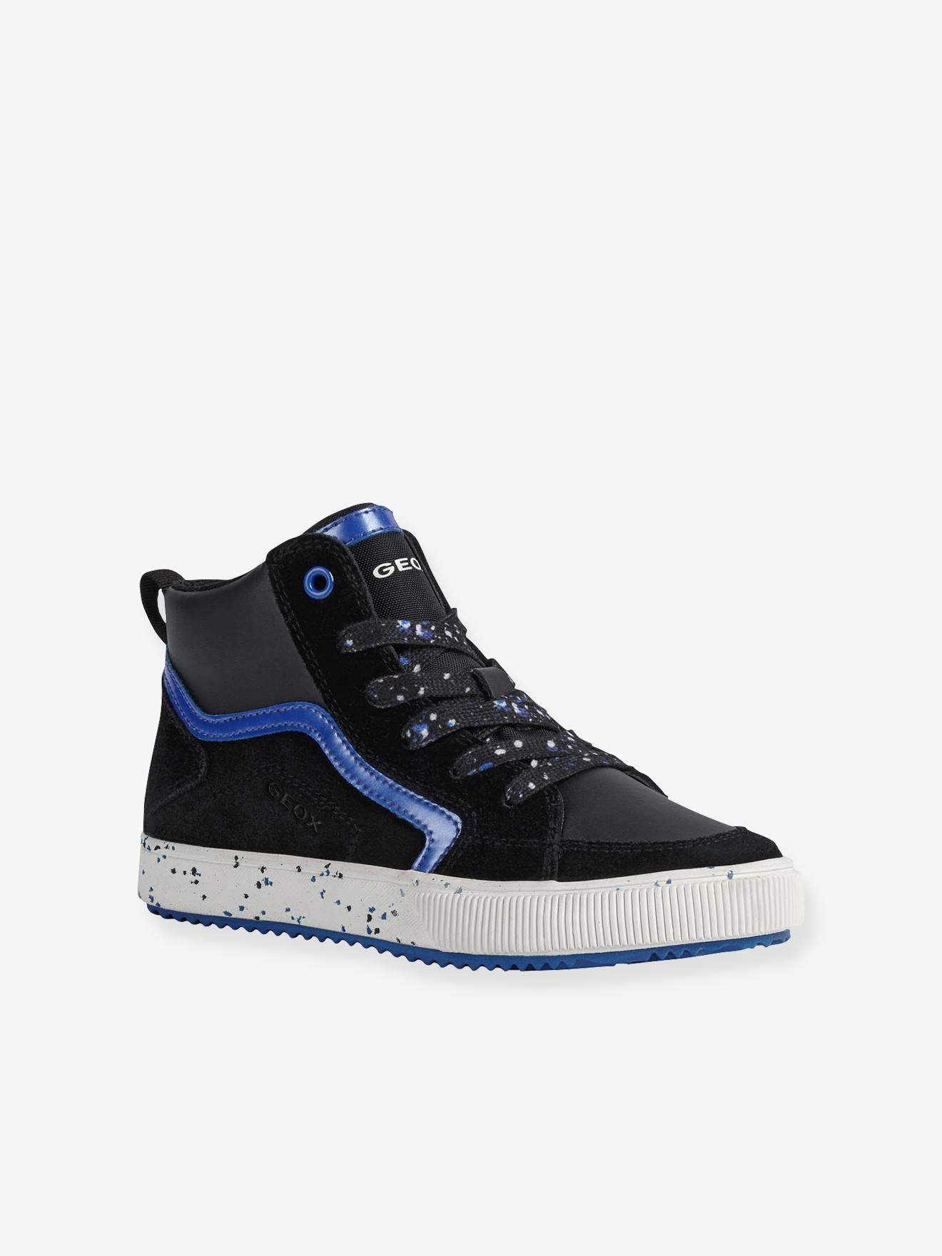 Tênis MID J Alonisso Boy GEOX®, preto médio, liso com estampas.