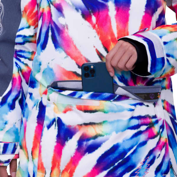 Veste de ski 686 WMNS UPTON INSULATED ANORAK GRATEFUL DEAD WHITE TIE DYE
