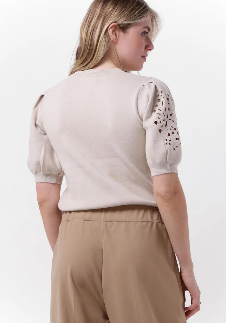 OBJECT beige object trui reynard 2/4 knit pullover