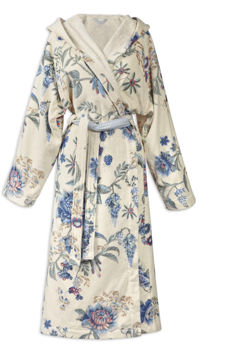 Pip Studio Secret Garden Badjas - WhiteBlue - L