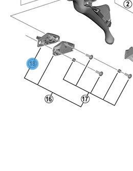 Shimano Diaphragm/menbran højre St-r8020/r9120