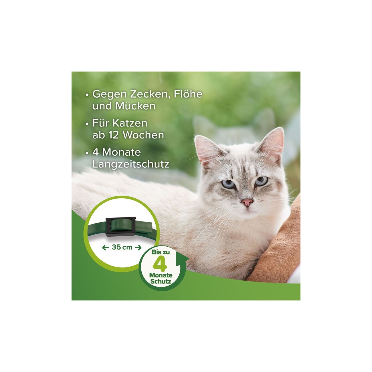 Beaphar Zecken- und Flohschutz Halsband für Katzen 35cm