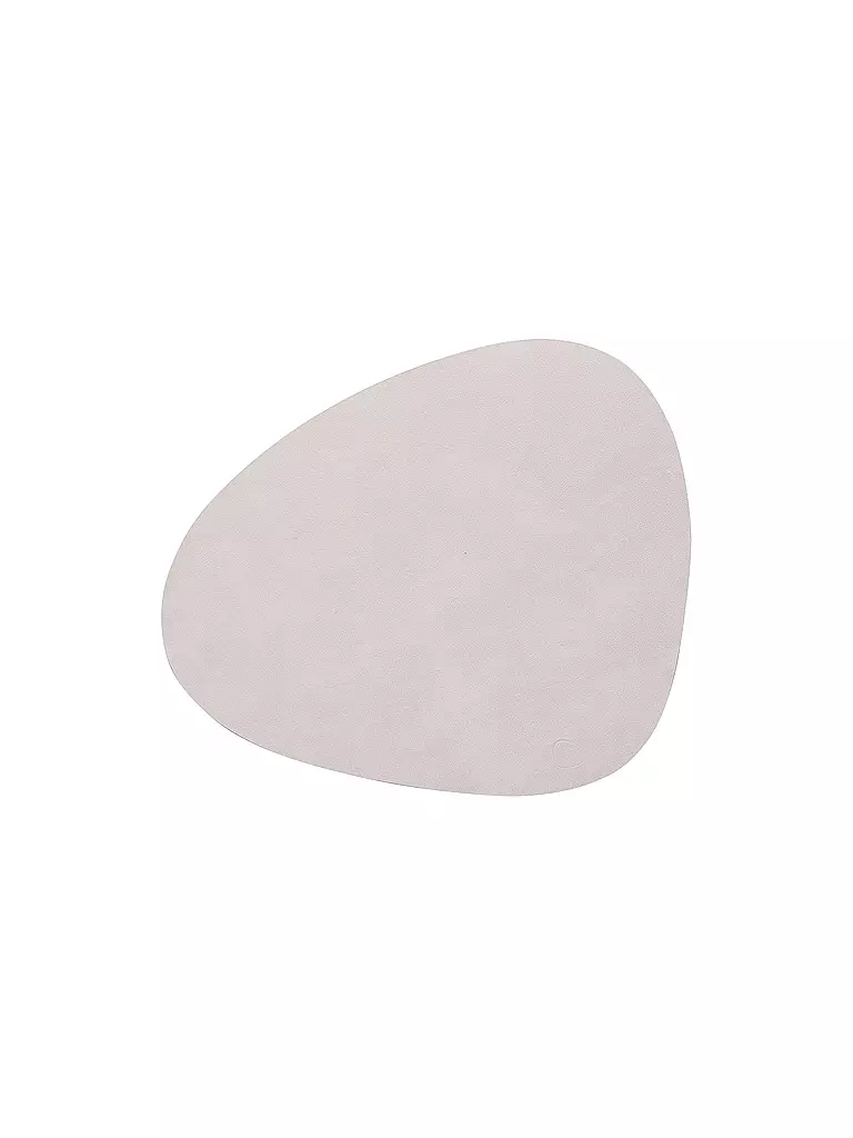 LIND DNA Leder Platzset oval NUPO 37x44cm Oyster White creme