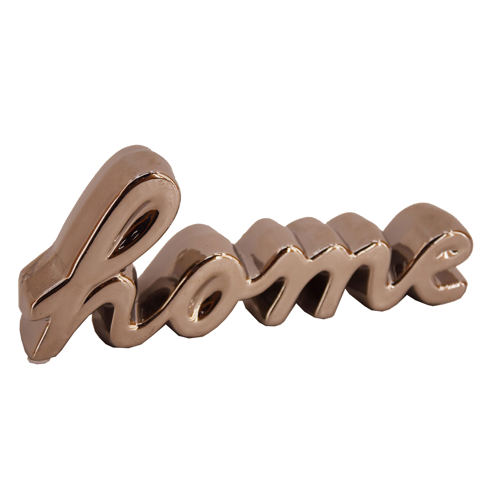 Deko Schriftzug HOME - silber - Keramik