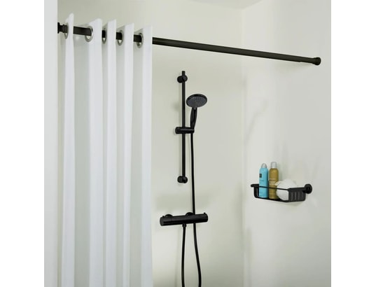 SEALSKIN - Accessoire de douche Tringle de rideau de douche télescopique 125-220 cm noir