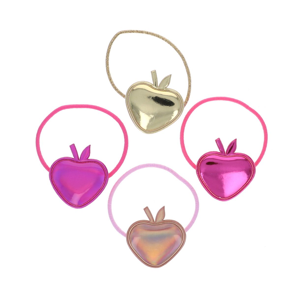 Lot de 4 élastiques pommes foil - Dans mon jardin Roodoudou