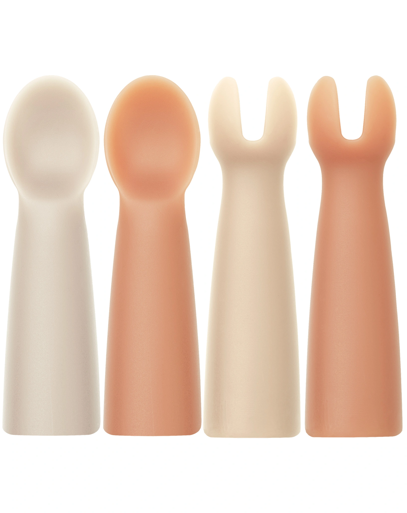 Silikon-Besteckset TERRA 4-teilig in rose/bunt