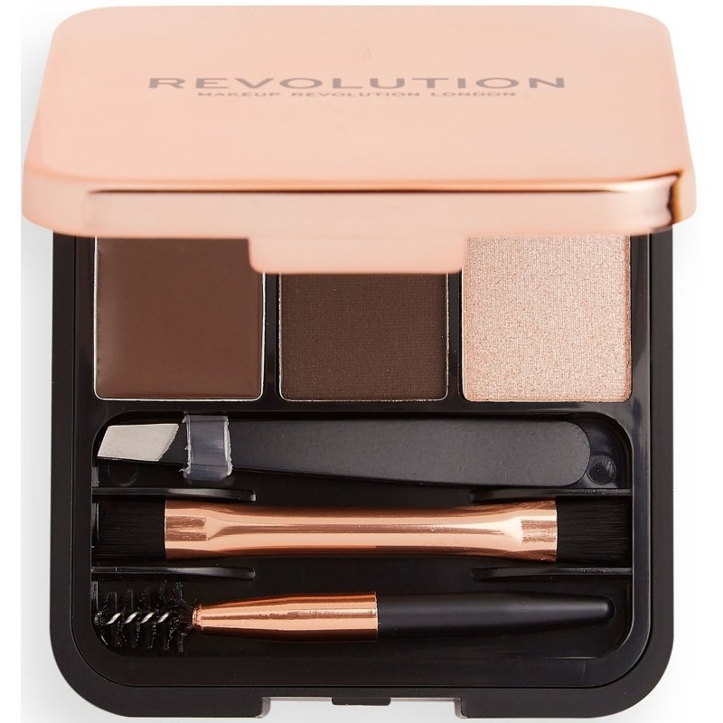 Makeup Revolution Brow Sculpt Kit - Dark Brown