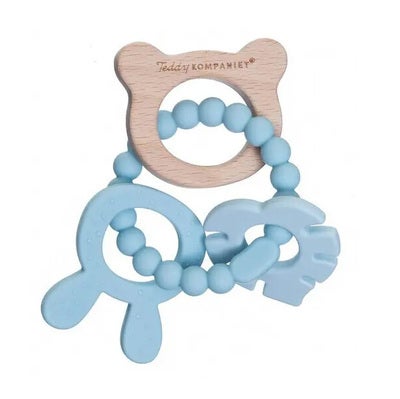 Teddykompaniet  Silikon & tre Bitering, Teal