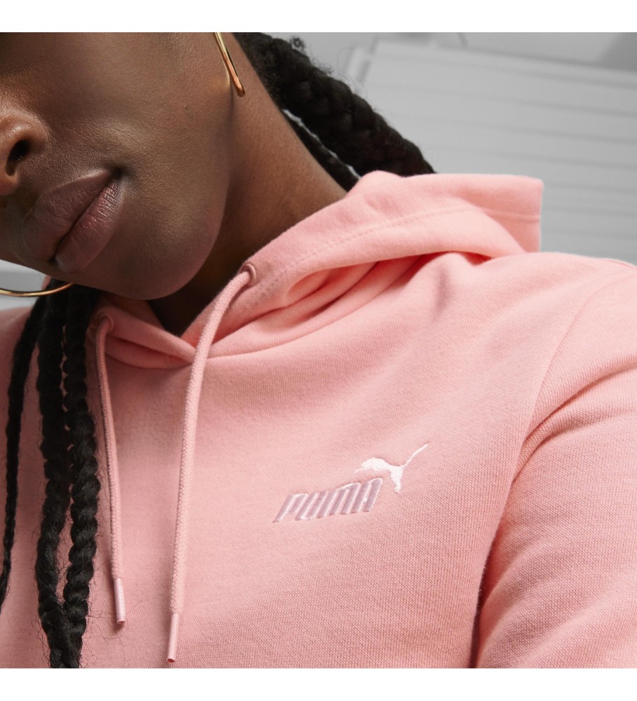 Moletom com Capuz Bordado Puma Essentials+ Rosa