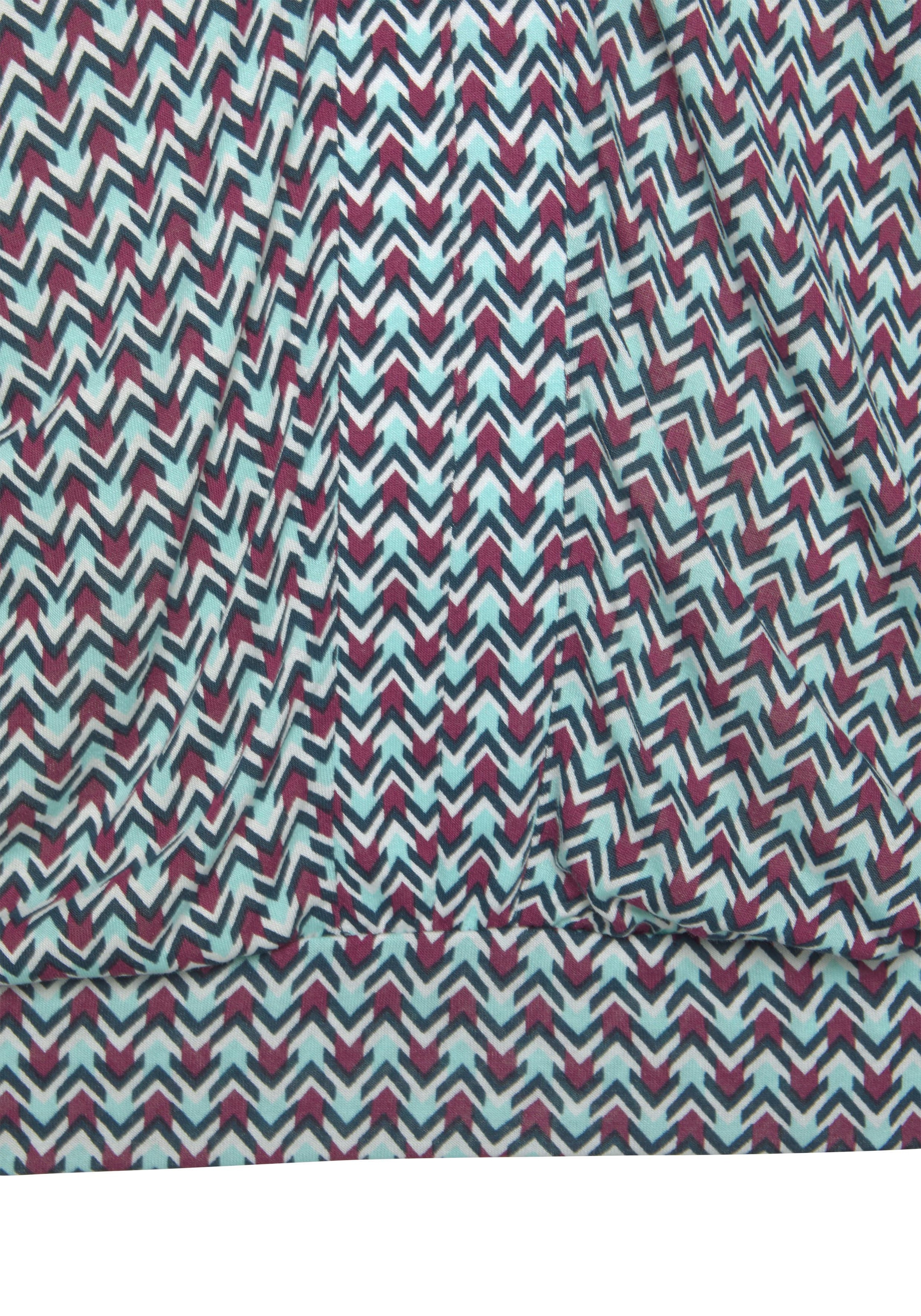 Buffalo 3/4-Arm-Shirt , mit V-Ausschnitt und lockere Passform, casual-lässig