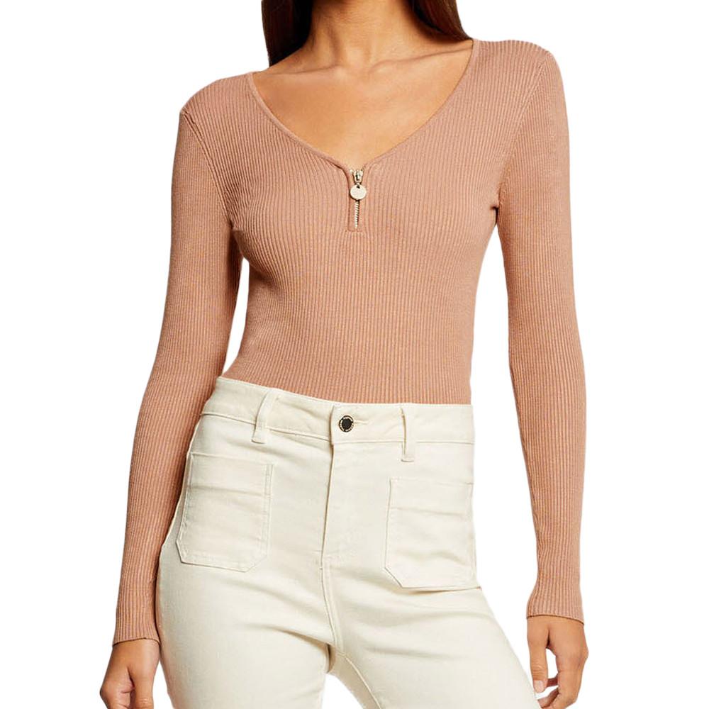 Morgan T-shirt Manches Longues Rose Femme Morgan Banza