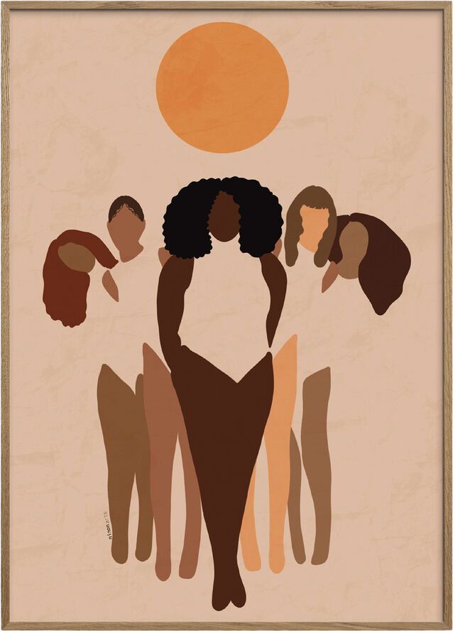 Poster & Frame Carelle N'guessan - W.O.M.E. N Flerfarvet