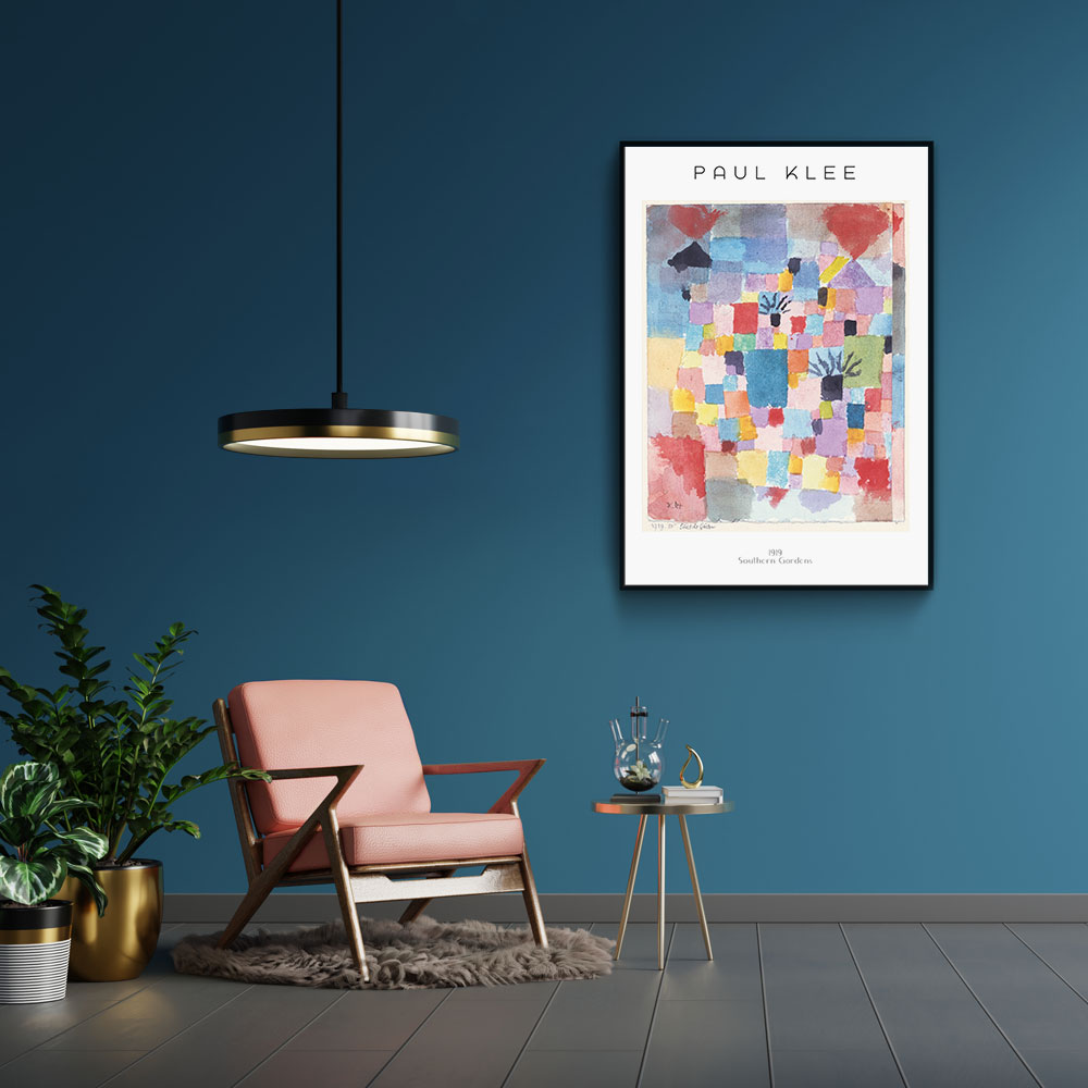 Walljar poster ingelijst - Paul Klee - Southern Gardens Poster ingelijst - 50 x 70 cm