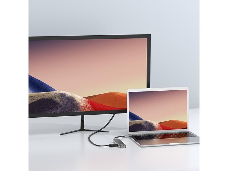 onit USB-C-Multiadapter Kompakte USB-C-Dockingstation mit fünf Anschlussmöglichkeiten