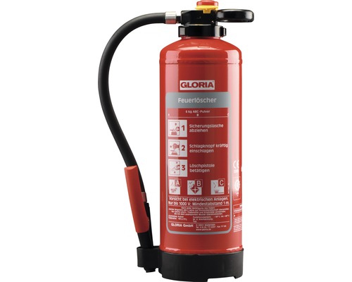 Gloria PH 6 Pro poederbrandblusser, brandklasse 43A 233B, 6 kg