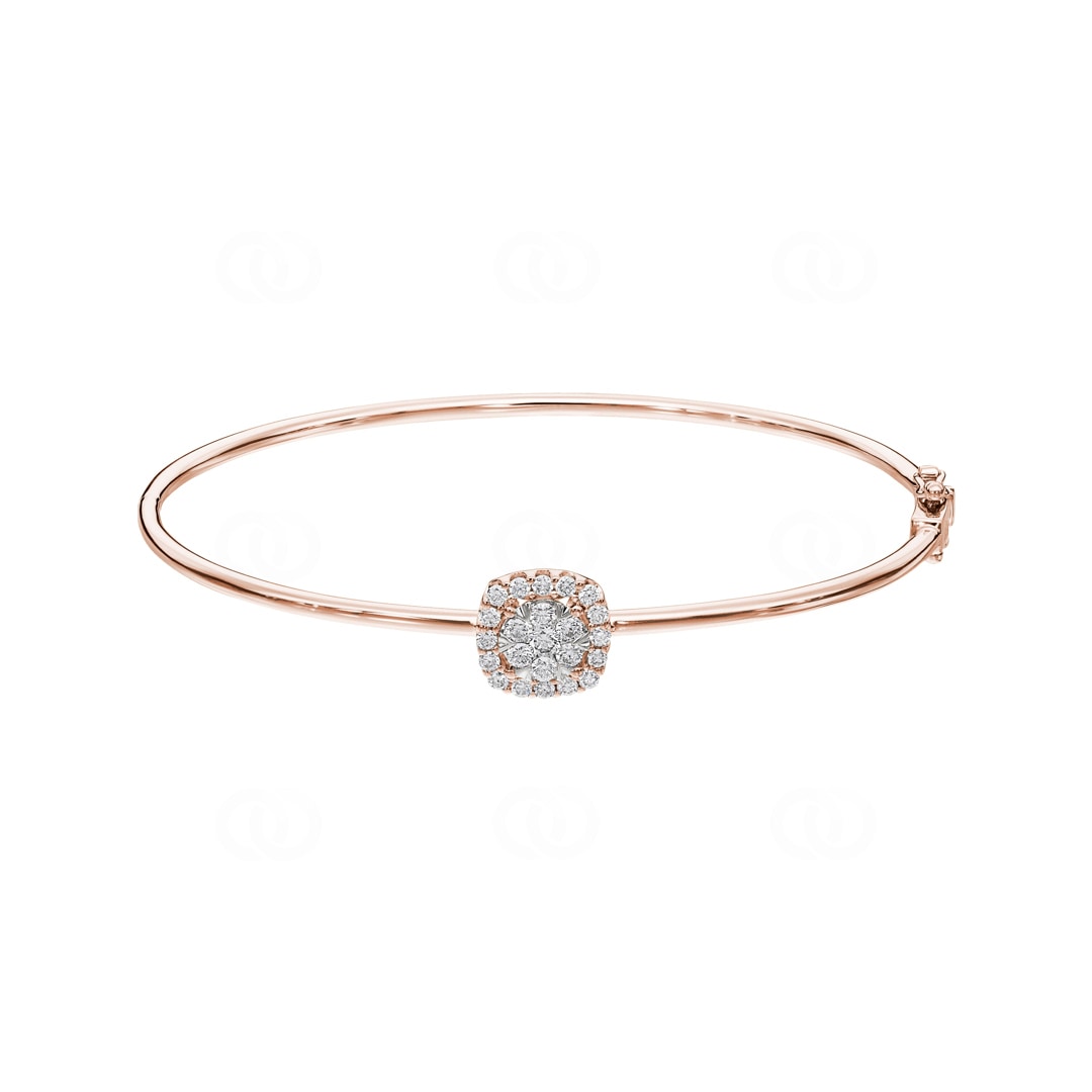 0.50 Karat Diamantarmreif oval 750/18 K Roségold