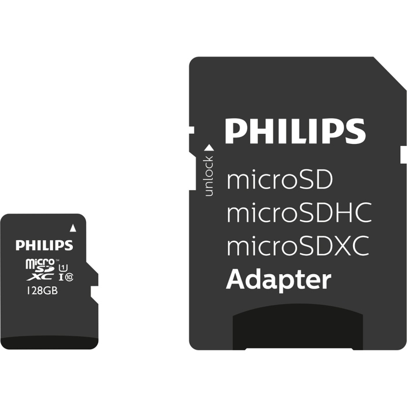 Carte mémoire micro SD Philips 128GB UHS 1