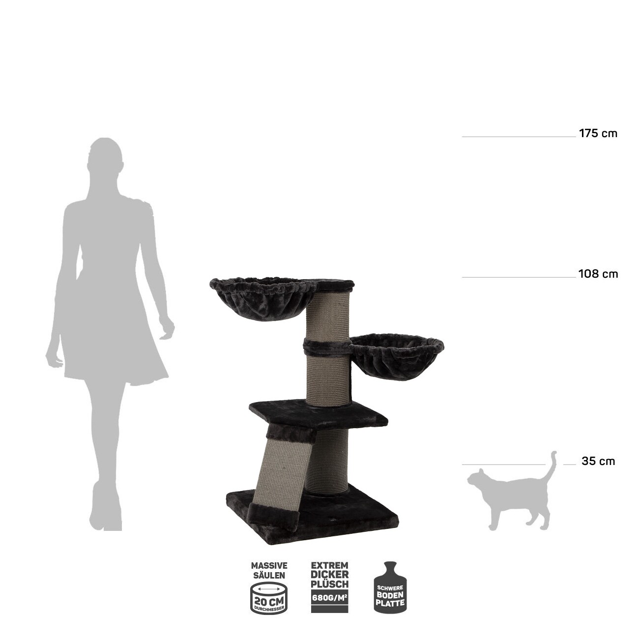 Canadian Cat Company Kratzbaum Regina anthrazit