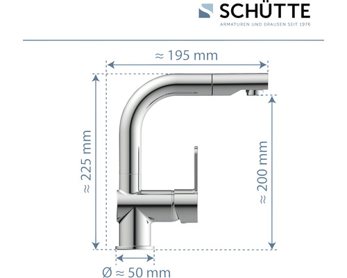 SCHÜTTE LONDON wastafelkraan, chroom 79710