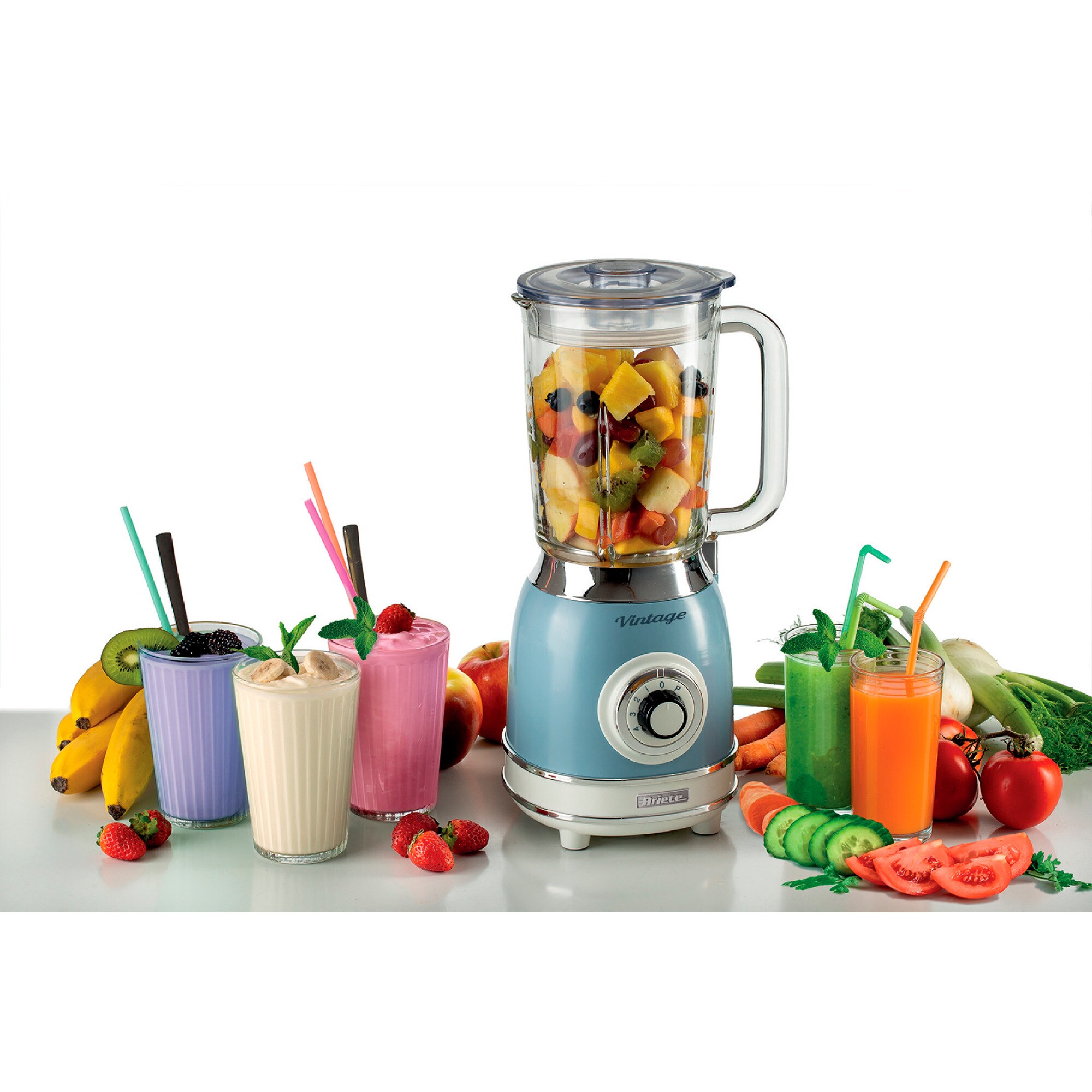 Ariete Standmixer Standmixer Vintage blue, Glasbecher