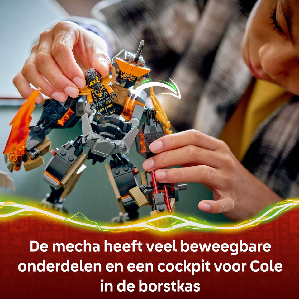 LEGO NINJAGO Cole's missiemecha en draak Zane 71854