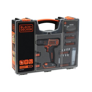 BLACK DECKER accuboormachine BDC718AS2O-QW   80-delige accessoireset