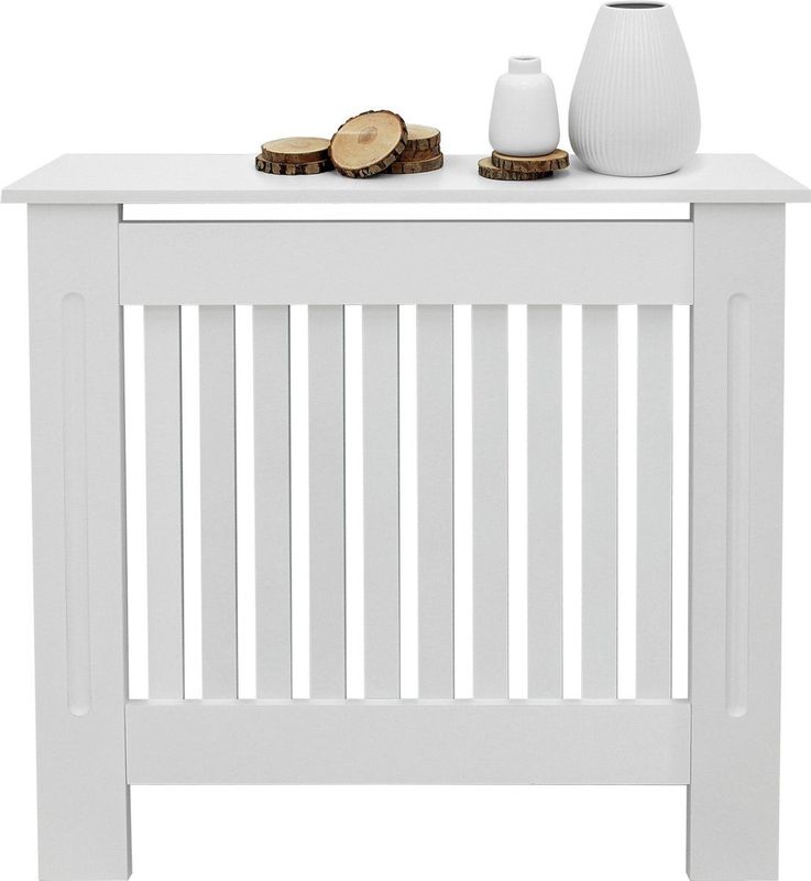 ECD Germany - Radiatorbekleding - Wit - MDF - 78x19x82 cm