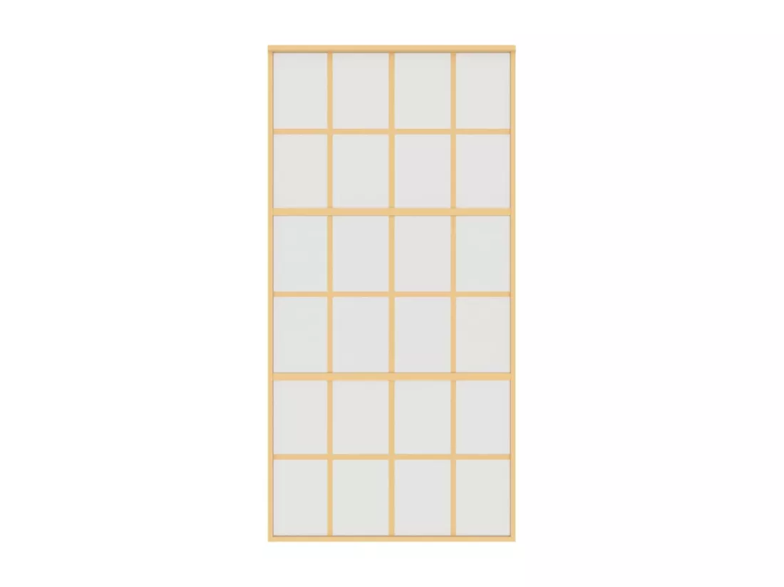 Porte coulissante doré 102,5x205 cm verre ESG dépoli aluminium