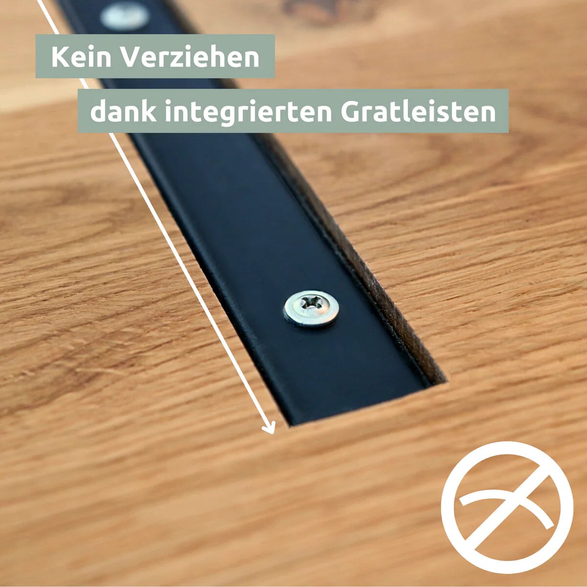 holz4home® Tischplatte 280cm x 100cm ohne Baumkante aus massiver Eiche