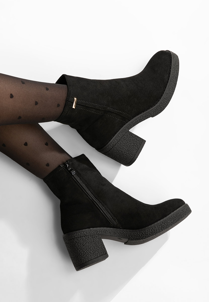 Bottines à talon noires Mildred