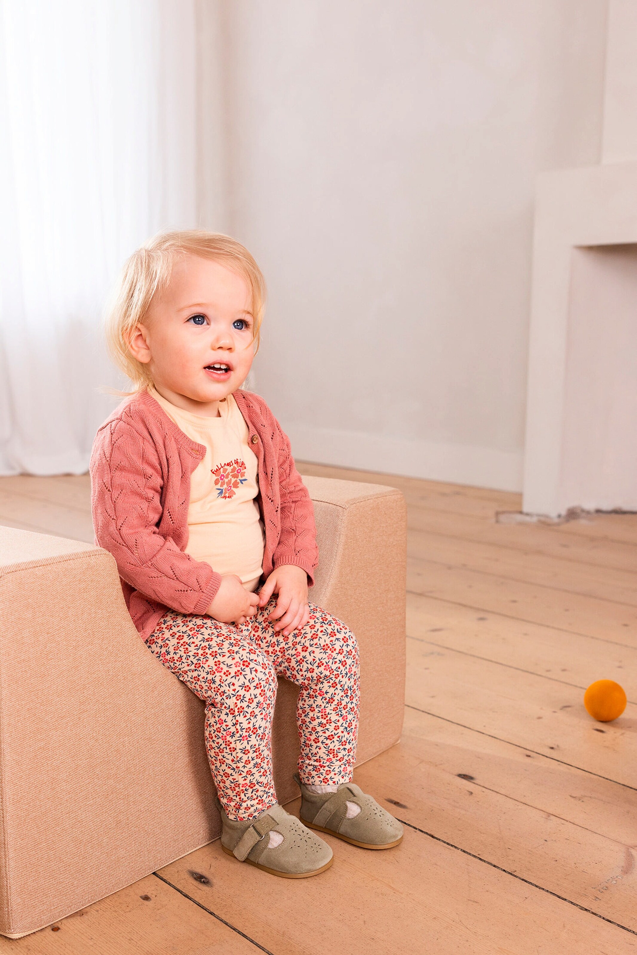 Noppies Baby Strickjacke Feternes Old Rose
