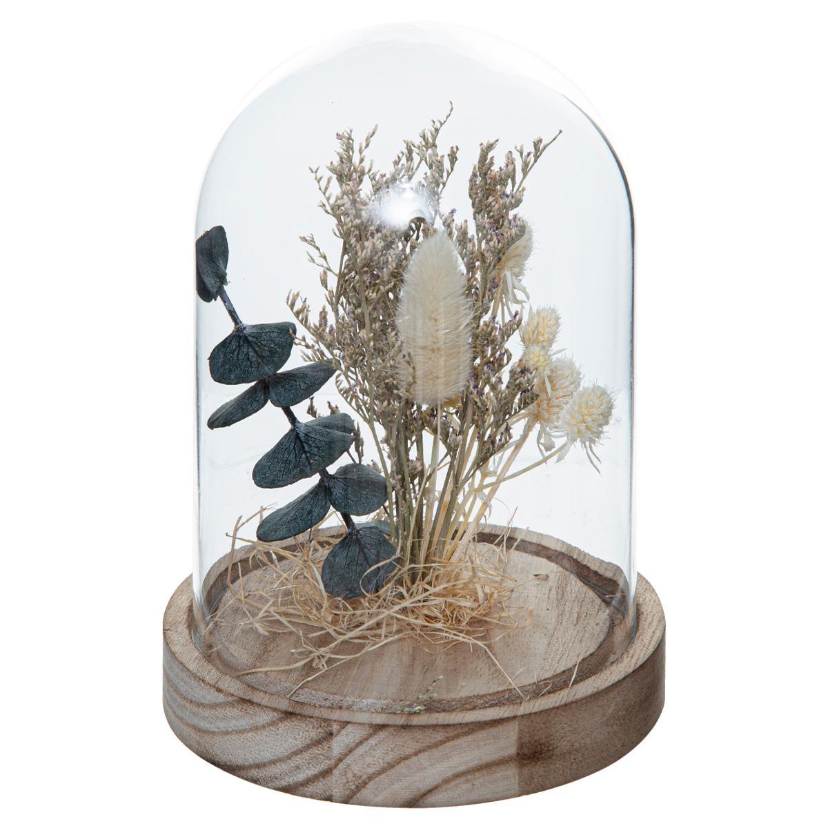 CLOCHE FLEUR SECHE HOUSE H.16.5CM